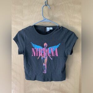 Good condition NIRVANA crop top
